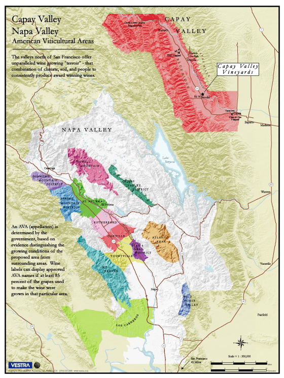 Capay / Napa AVA Map